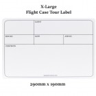 X-Large Flightcase Tour Label - 290mm x 190mm